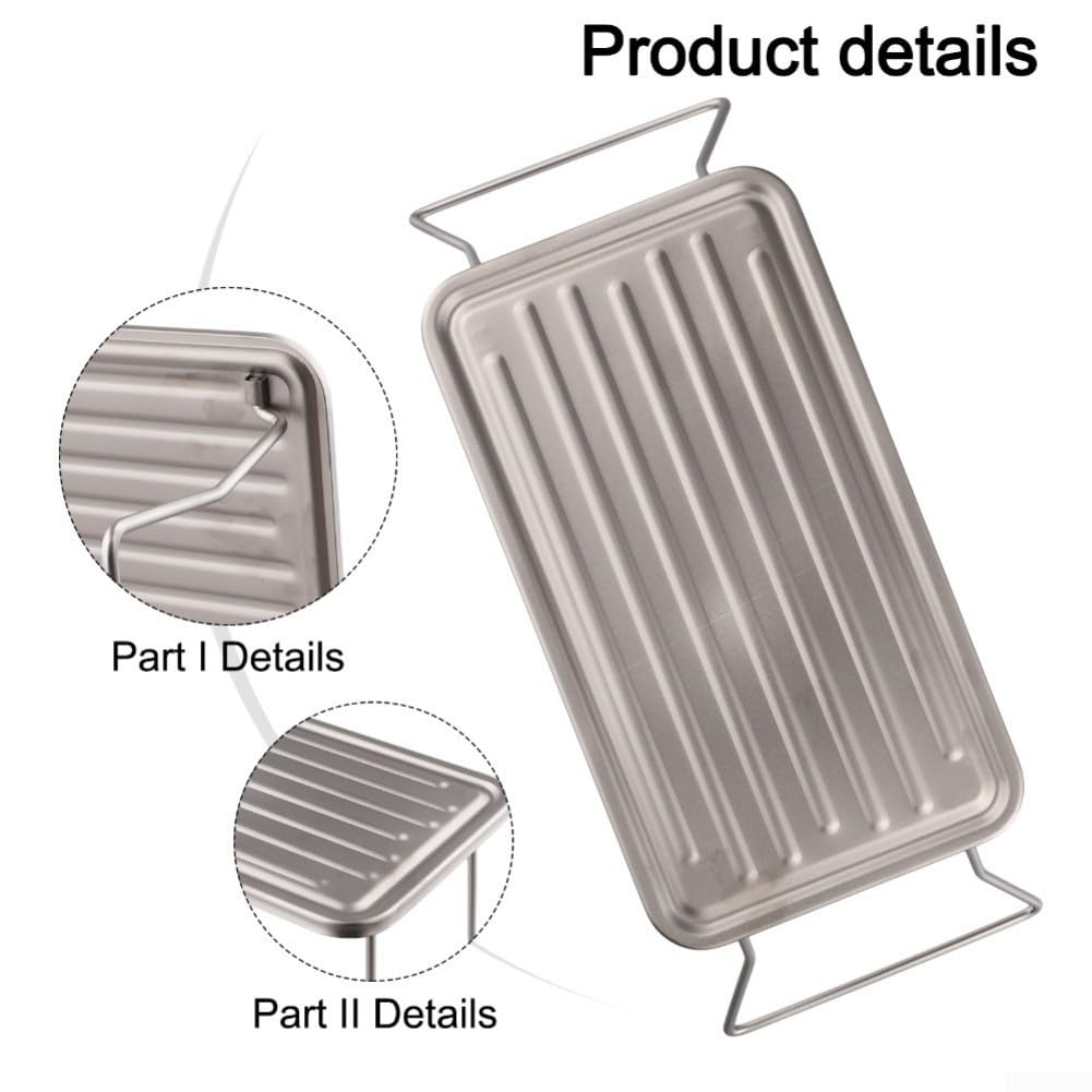 Parrilla plegable portátil para camping y senderismo, acero inoxidable ligero, ideal para cocinar al aire libre y aventuras a la parrilla