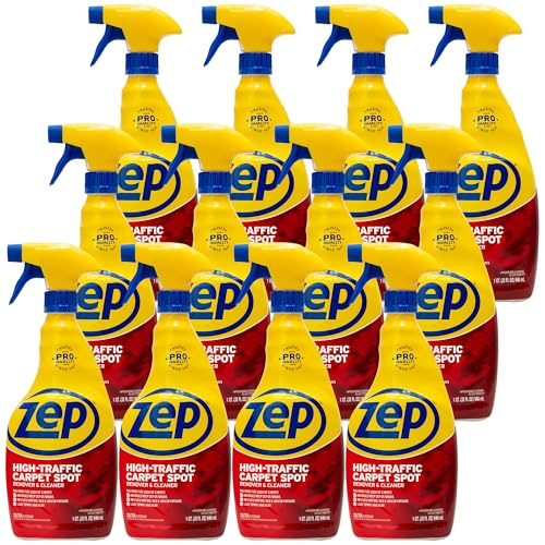 Image of Zep High Traffic Carpet Cleaner - 32 Ounces (Case of 12) ZUHTC32 - Penetrating Formula Removes Deep Stains. Make High-Traffic Areas Look New Again