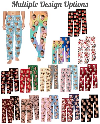 Custom Face Pajama Pants with Photo Personalized Pj Bottoms for Men Women Customized Sleep Pants with pictures Trousers Gift2