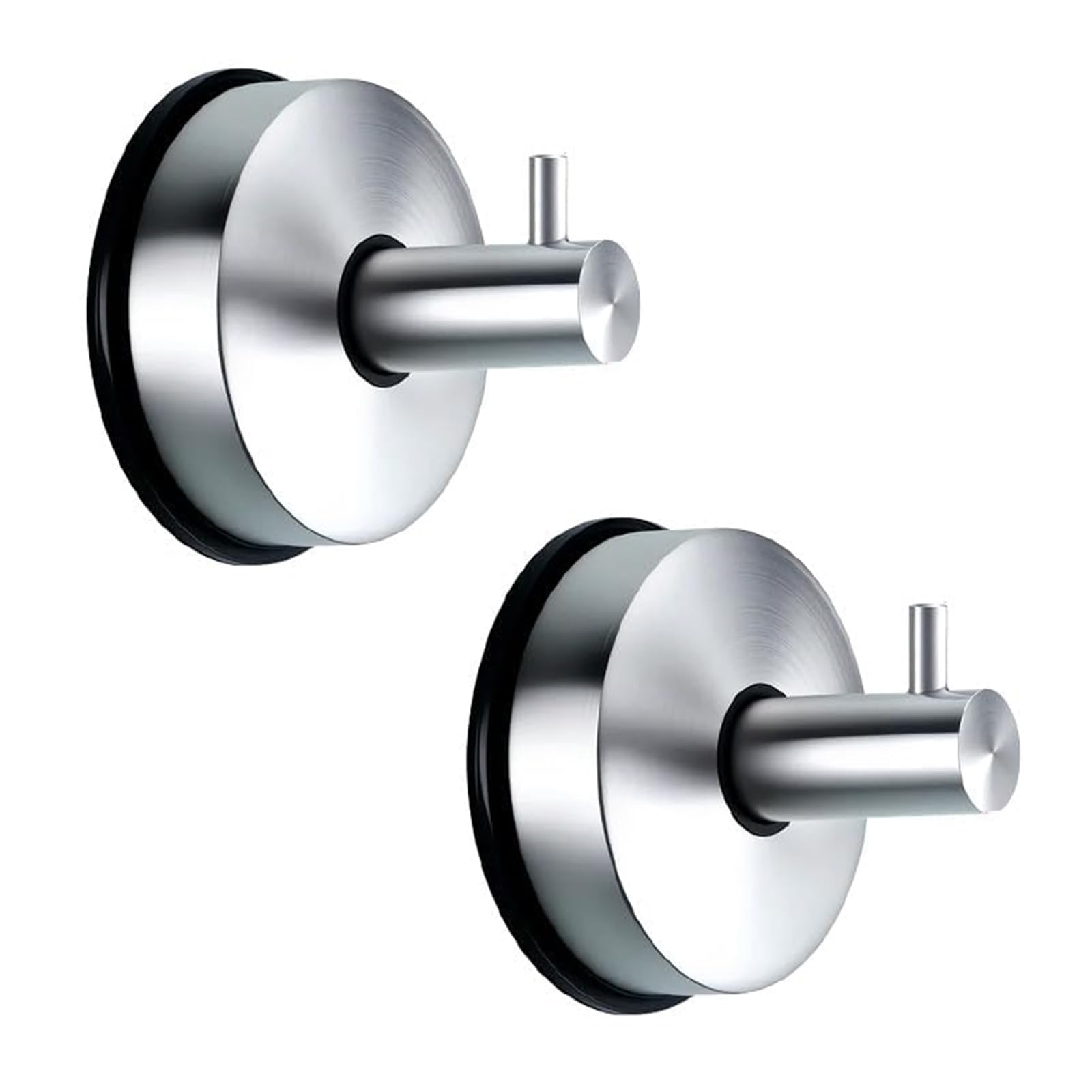 Hdoytxxm Silver 2Pcs Vacuum Suction Cup Hooks For Towels Keys Hats Removable Wreath Holder Bathroom Kitchen Organizers Bathroom Kitchen Organizers