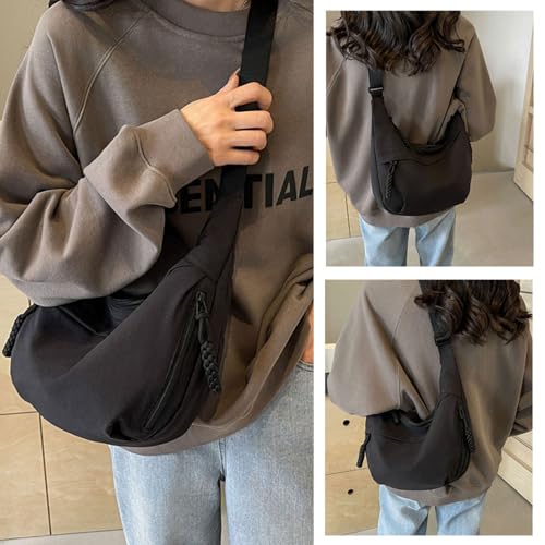 Limorence Women's Fashion Plain Color Nylon Crossbody Bag, Limorence Nylon Crossbody Bag For Women2