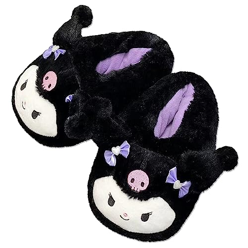 Roffatide Anime Kuromi Fuzzy Slippers with Melody,...