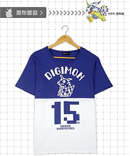 Digital Monster Digimon Adventure Digivice Ver.15th Blue Color T-shirt Short Outfit ToP L size