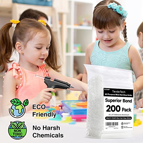 200 Pack Mini Hot Glue Sticks 4" And 0.27'' Diameter Multipurpose Hot Glue Gun Sticks For Kids Adults Diy Art Craft Gluing Sealing Repairing Festival Home Decoration #TOP3