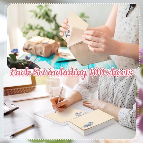 Image of Spiareal 100 Pcs Blank Note Cards Index Card, Kraft Paper, 4*6inch, Flower | Kraft Cardstock with Eucalyptus Design, Envelopes Included, For Thank You Cards, Weddings, Baby Showers, Office DIY