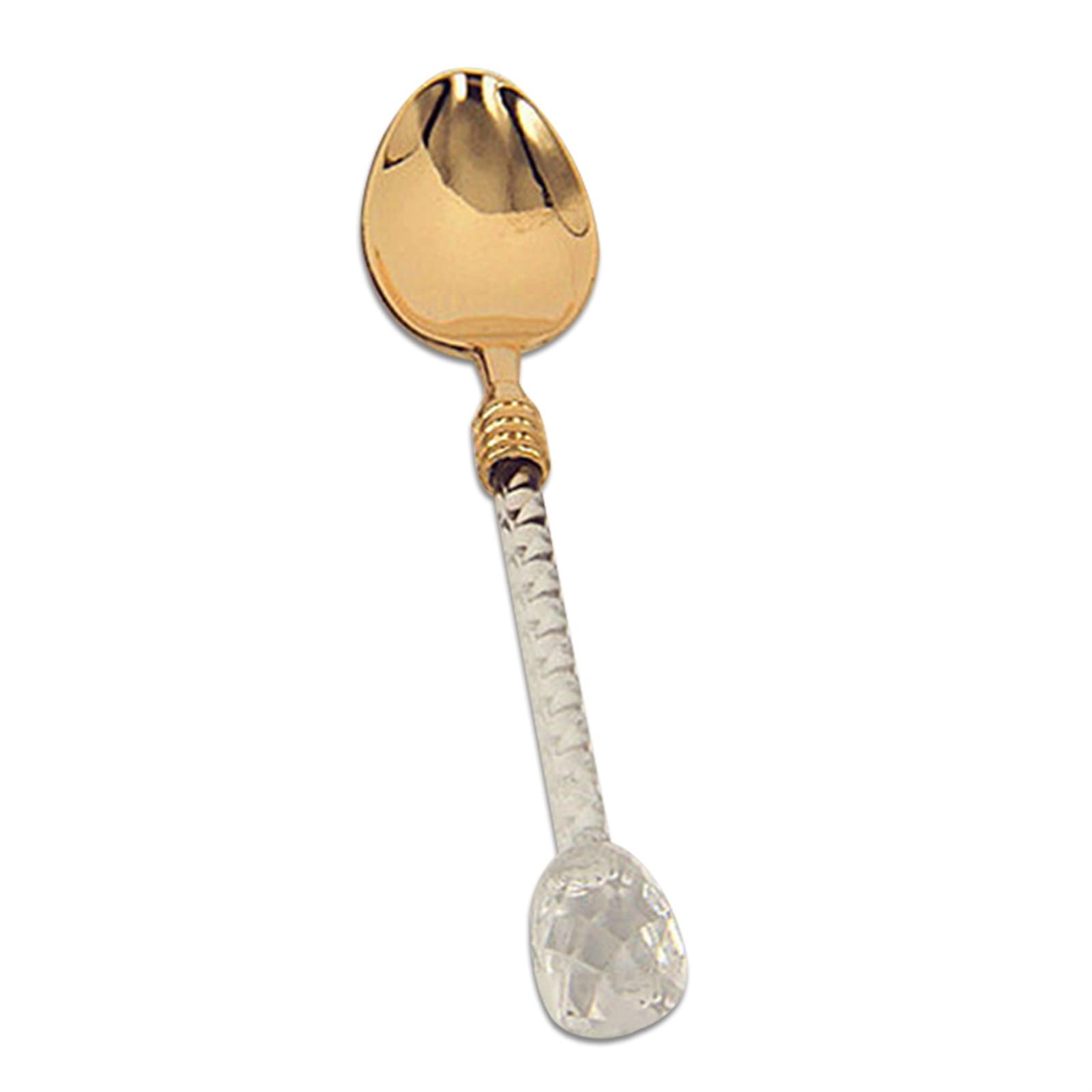 JINGYAN Cuillères à glace Crystal Handle Tea Spoon Coffee Ice Cream(1)
