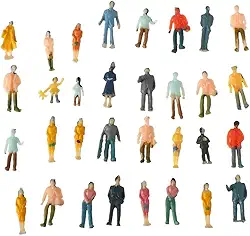 25 Miniaturas Pessoas Humanos Personagens Escala Ho - 1:75 Para Maquete