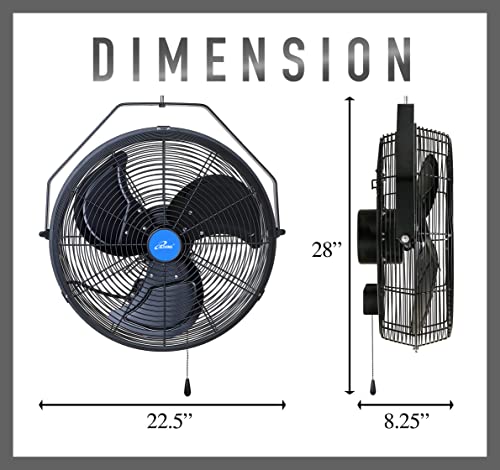 Iliving ILG8E18-15 18 Inch Wall Mounted Variable Speed Indoor/Outdoor Weatherproof Fan thumb #4