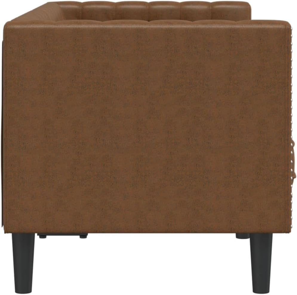 vidaXL Chesterfield Sofa in Brown