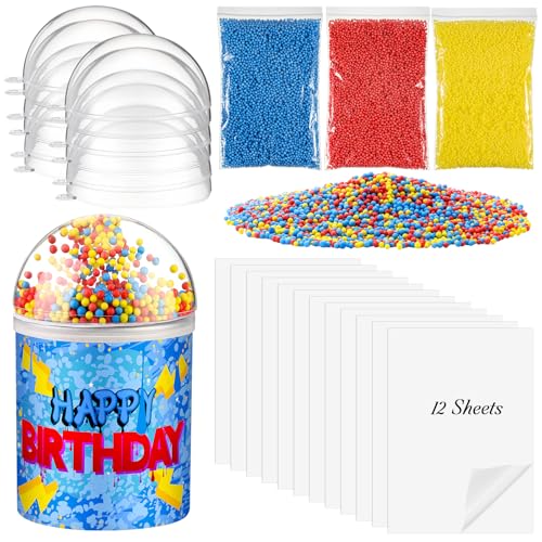 Demi-boules transparentes 8,9 cm pour personnaliser les collations d'anniversaire enfant Geelin