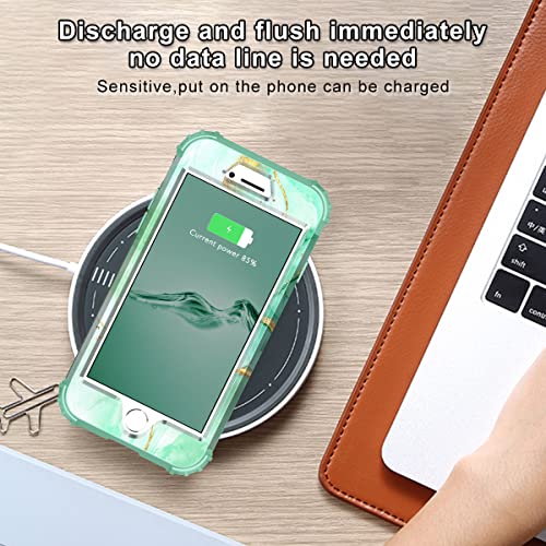 Rancase For Iphone Se 2022/2020 Case,Three Layer Heavy Duty Shockproof Protection Hard Plastic Bumper +Soft Silicone Rubber Protective Case For Apple Iphone Se 2022/2020 4.7 Inch,Green/Gold #TOP7