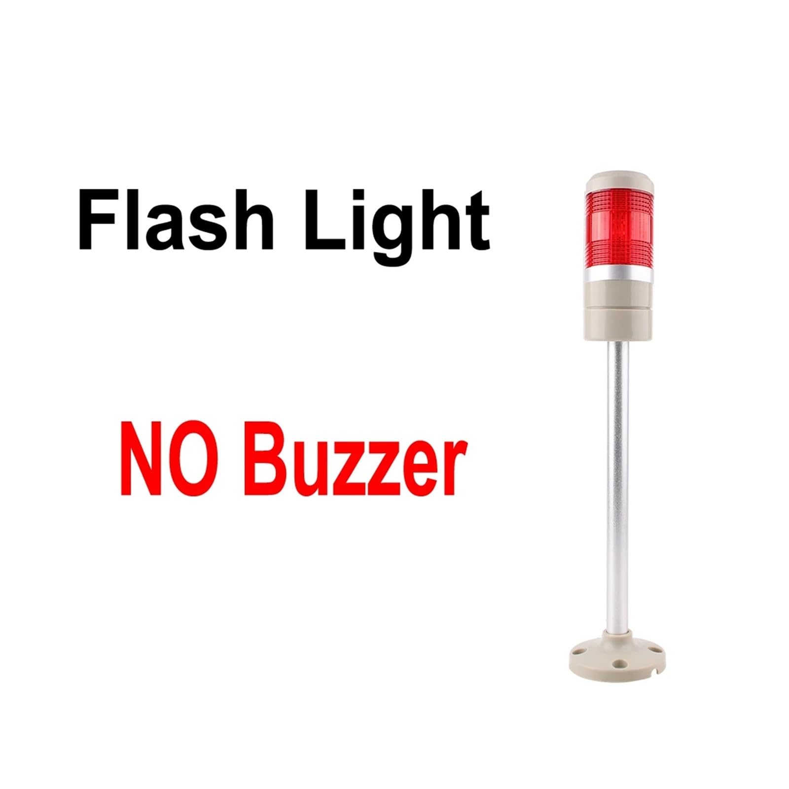 Sygnał DC12V/24V przemysłowa wielowarstwowa wieża ostrzegawcza lampa lampa alarmowa maszyna ostrzegawcza 110 V/220 V stały brzęczyk błyskowy (1 warstwa błysku, DC 12 V - żarówka wolframowa)