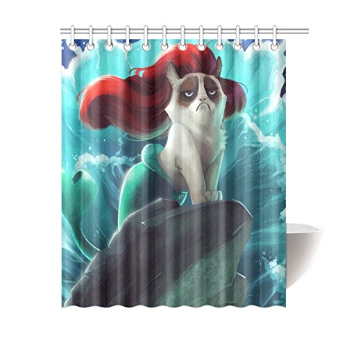 BravoVision Fashion Custom Cats Painting Waterproof Polyester Fabric Shower Curtain 60