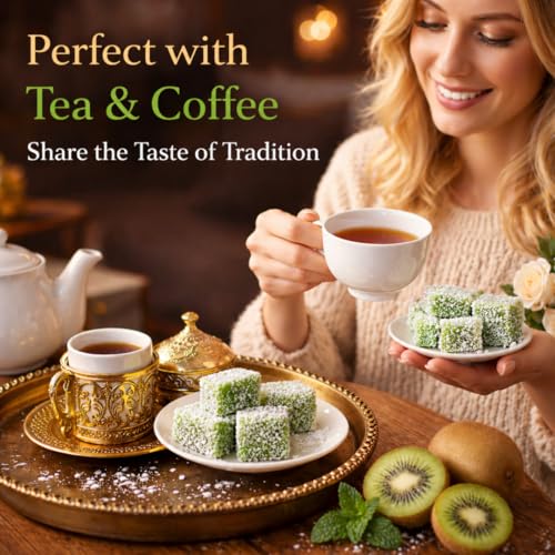 Turkish Delight Kiwi Flavor 450g (~1lb) - Dulce Tradicional miniatura 4