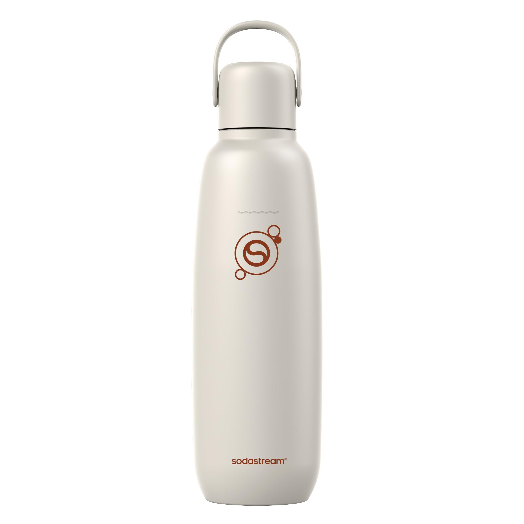 sodastream Fizz & Go Cool - All Metal Bottle (Sand) Carbonating Bottle Capacity, 0.9L