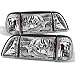 AKKON - For Mustang Clear Headlights Headlamps w/Corner & Parking Lights 6Pcs Complete Replacement Pair Set