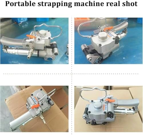 Pneumatic Strapping Tool - Handheld Sealless Banding Machine for 13-25mm PET Plastic & Steel Straps, 3500N Adjustable Tension for Efficient Packaging Solutions