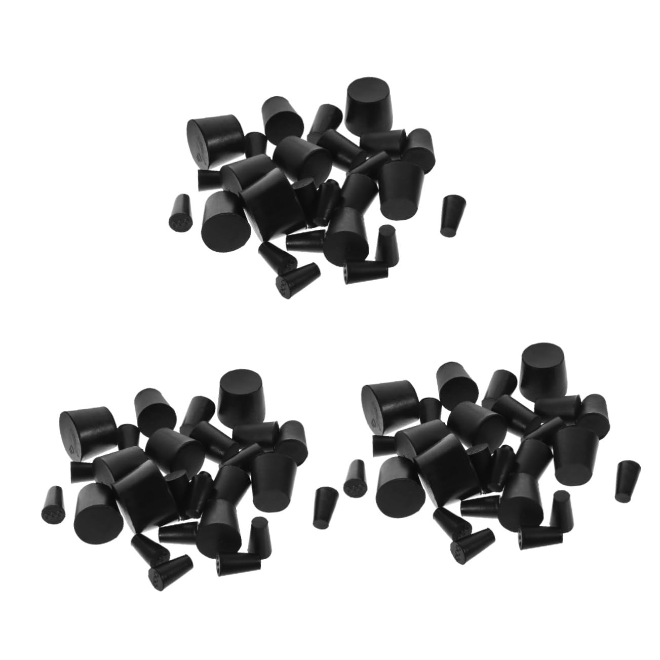 Mobestech 3sets Rubber Stoppers Lab Tapered Bungs for Beakers Sealing Plugs for Laboratory Instruments Sizes Insulation 27pcs*3