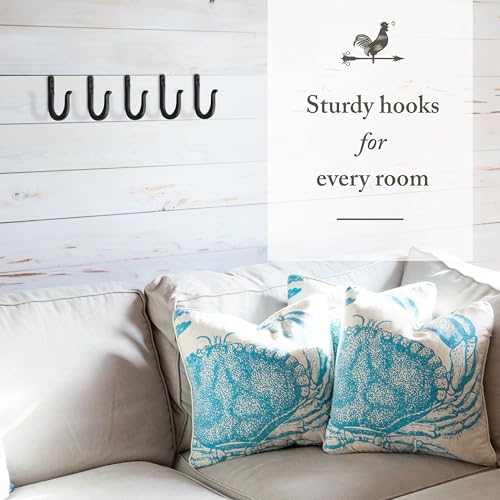 My Fancy Farmhouse Larger Railroad Spike Cast Iron Hooks (10 Pack) Two Mounting Holes For Greater Strength thumb #4