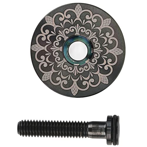 Tapa Superior para Auriculares de Bicicleta, aleación de Titanio, Fuerte Resistencia a la compresión, tótem Ultraligero, Negro, Resistente al Agua, Tapa Superior para Auriculares de Bicicleta para Cover