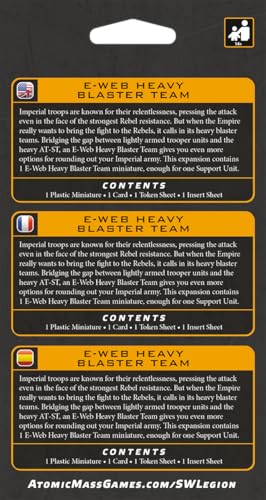 Bláster Pesado E-Web miniatura Star Wars Legion juego expansion Asmodee 4