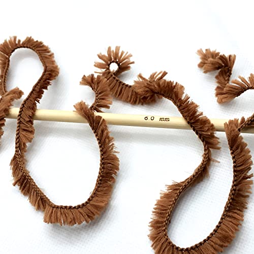 Image of Plush Faux Fur Bulky Yarn, Super Soft Fluffy Fuzzy for Knitting Crocheting Crafting, 100 Gram (3.53 Ounces) 109 Yards (100 Meters) (Brown)