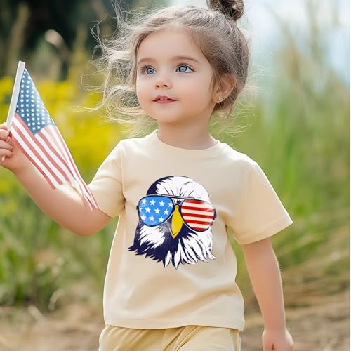 Image of Boys Girls Fourth of July Shirt Toddler Patriotic 4th of July Clothes for Kids 1-7 Years