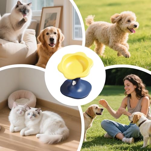 Gamelle surélevée réglable en fleur pour éviter le mal de cou du chat - 5