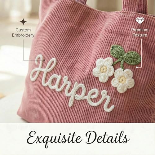 Bolso Tote personalizado de pana para mujer miniatura 4