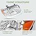 AUTOSAVER88 Headlight Assembly Compatible with 2005-2006 Tundra / 2005-2007 Sequoia Headlamp Replacement Driver and Passenger Side Chrome Housing Amber Reflector Clear Lens