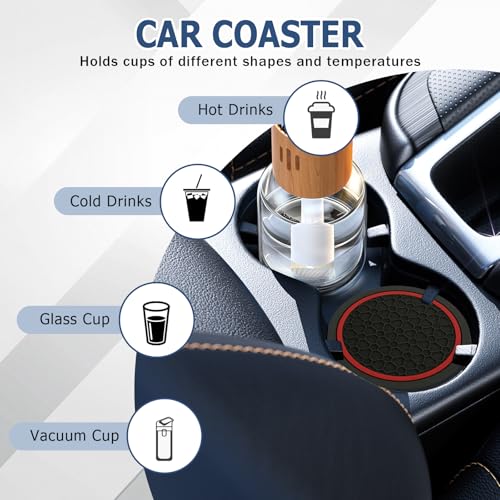 Portavasos para carro 4 piezas con base antideslizante miniatura 4