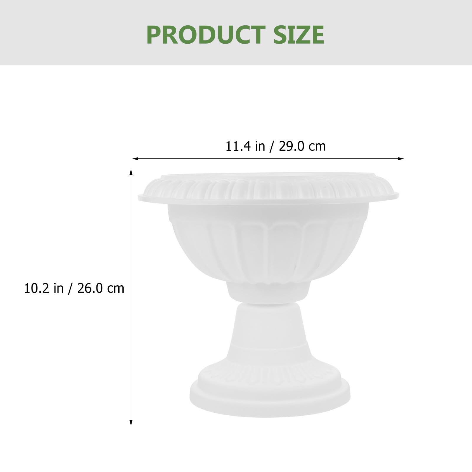SEWACC 2 Piezas Maceta de Plástico Columna Romana, Jardinera de Flores para Vivero, Blanco, Ligera, Superficie Lisa, Fácil de Limpiar y Reutilizable, para Interior y Exterior