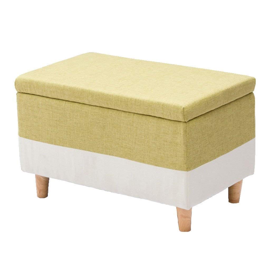 Banco de almacenamiento lavable para tienda de ropa y probador en tela color beige