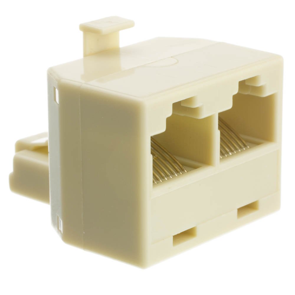 CableWholesale Phone Splitter (Straight), RJ45 8P8C Male to 2 RJ45 8P8C Female