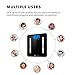 Digital Body Weight Scale, VICOODA Bathroom Scale with Backlit LCD Display, Measures Body Weight/Fat/Water/Muscle Mass/Bone Mass/BMI/Calorie,400 Pounds, 6mm Tempered Glass, Black (Black)