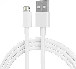 Cabo USB-A para Lightning 1M, Compatível com a Série iPhone 6 7 8 X Xs Xr 11 12 13 14 Pro Max, Suporte a Carregamento e Transferência de Dados