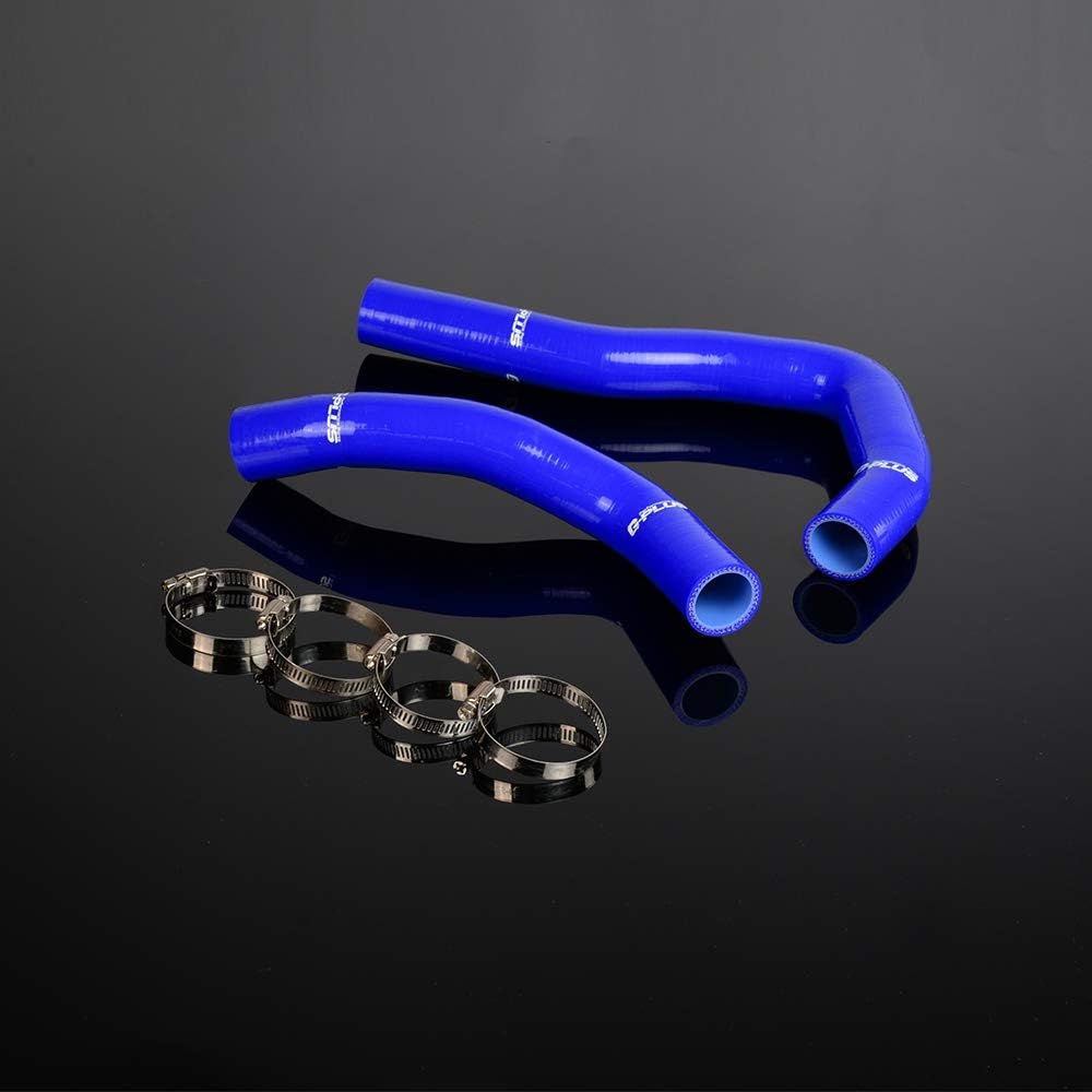 PIT66 Silicone Radiator Hose Kit,Compatible with 1994-1997 Honda Accord/Prelude H22 97-01 /F22 Black with Clamps