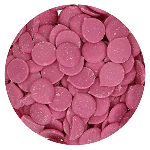 FunCakes Deco Melts Himbeergeschmack - Dip, Drip, Dekorieren! In der Mikrowelle schmelzen und in jede Form gießen. Machen Sie Süßigkeiten, dekorieren Sie Kuchen, Kekse und Cupcakes! AZO frei. 250 g