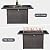 KHOLH 44 Inch Propane Gas Fire Pits Table for Outside Patio, 60000 BTU Rectangular Outdoor Wicker Rattan Fire Pit with Glass Wind Guard