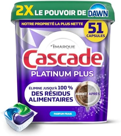 Cascade Platinum Plus Dishwasher Detergent Pods, Dish Detergent Soap, Fresh Scent, 51 Count - View 4