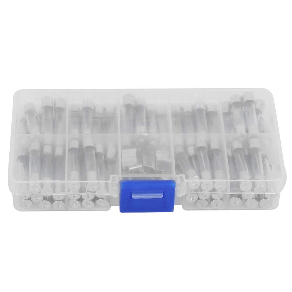 82Pcs 6x30mm Glasrohrsicherung, 250V 0.5A ~ 30A Sicherung, Klassifizierungssatz mit Sicherungshalter