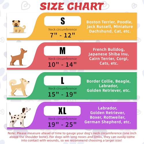 Image of Large Dog Cone Collar Alternative Soft Inflatable Donut Collar After Surgery Dogs Recovery Won't Obstruct Vision Suitable Cones E Collar for Small Medium Large Dogs and Cats