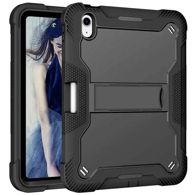 Image of WHITBULL Rugged Shockproof Heavy Duty Back Case Cover Compatible with ipad 10th Generation Case 2022 / iPad (A16) 11th Generation 11 Inch 2025 with S Pen Holder, Black