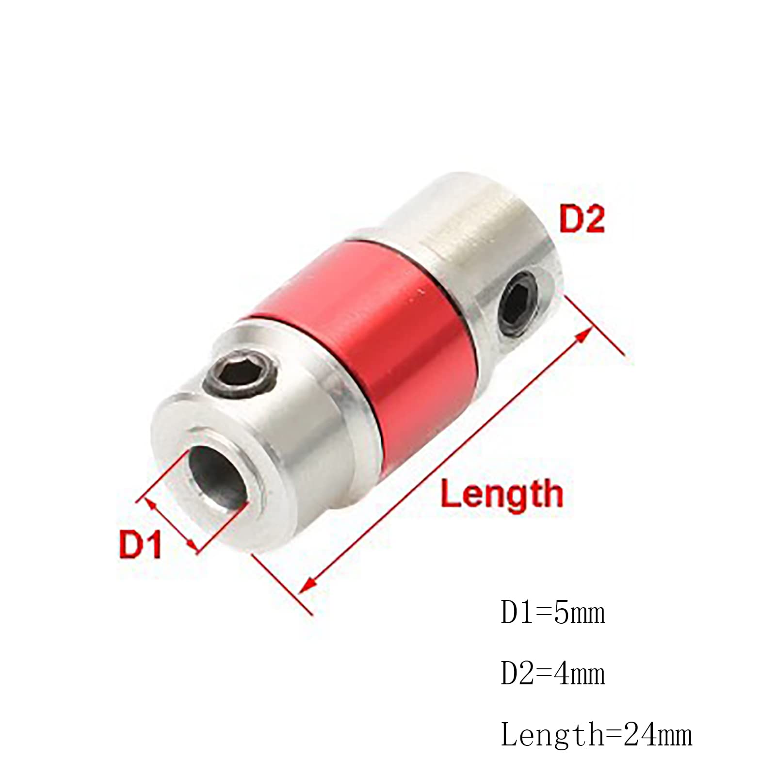 LICHIFIT Universal Joint Coupling 4mm /5mm/3.18mm Brushless Motor Cardan Joint Connector Coupler for RC Ship Model O Boat Stainless Steel Spare Part