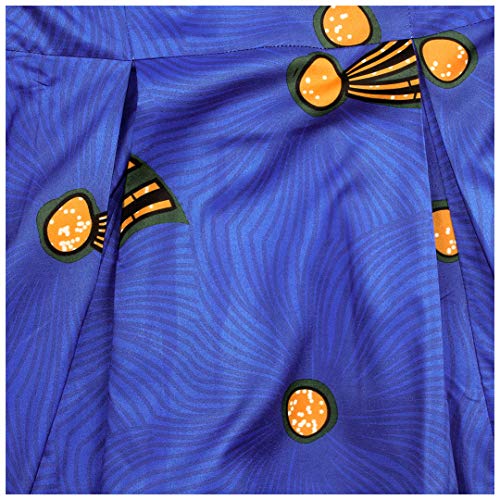 Naimo Women's Dashiki African Print Romper Split Maxi Dress Bohemian High Waist Long Maxi Dresses Deep Blue #TOP6