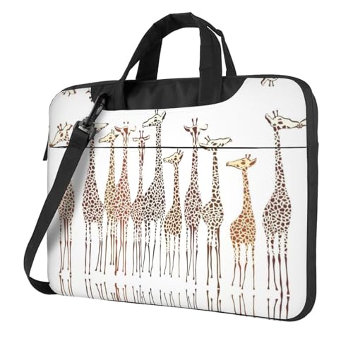 Maletín para viaje de tela Oxford acolchado con estampado de jirafas