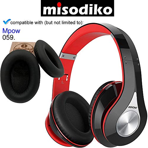 misodiko Oorkussens Kussens Kit - Compatibel met Mpow 059 Bluetooth Hoofdtelefoon Over Oor & Andere Modellen… - Afbeelding 3