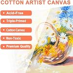 5 Packs Canvases for Painting -12x16 Inch, Blank Canvas Panels Board for Acrylic Painting, Oil Paint & Wet Water Art Media, Canvases for Professional Artist, Hobby Painters & Beginners