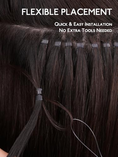 Image of WENNALlFE T Lock Tip Hair Extensions Human Hair, 50g 60s 18 Inch Light Blonde Highlighted Golden Blonde Remy Hair Microlink Hair Extensions Real Human Hair Seamless Micro Loop Soft Reusable De Cabello