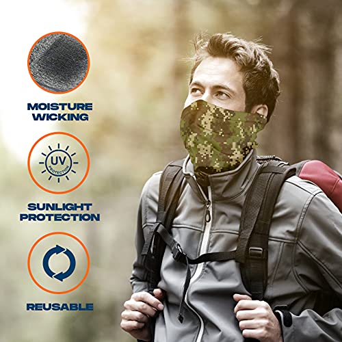 ARMORAY Neck Gaiter Face Mask - 4 Pack Reusable & Washable Cloth Face Cover2